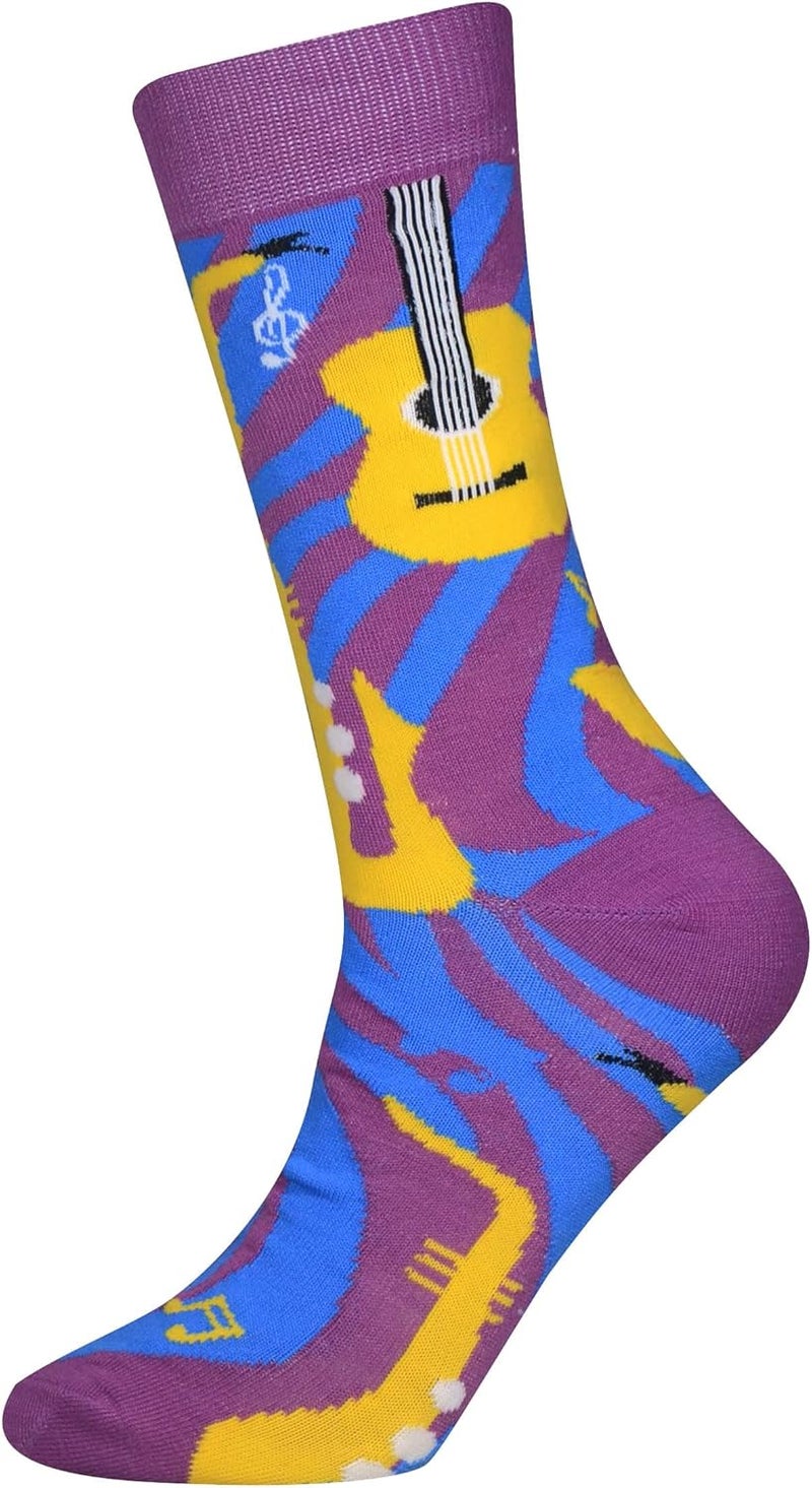 Cansok Men's 2/4 Packs Fun Crazy Novelty Dress Crew Socks - Image 4